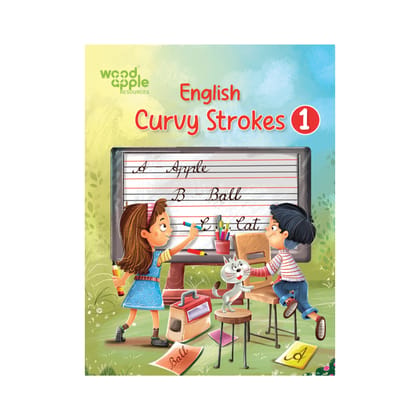 English Curvy Strokes for Class 1 | Cursive Handwriting Practice Book | Capital & Small Letters, Words, Sentences & Stories