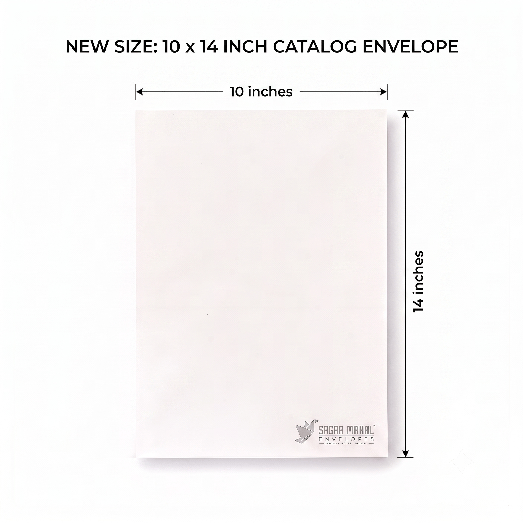 14x10 Inch White Envelopes, 90 GSM Legal Size Document Mailing envelopes, pack of 250pcs