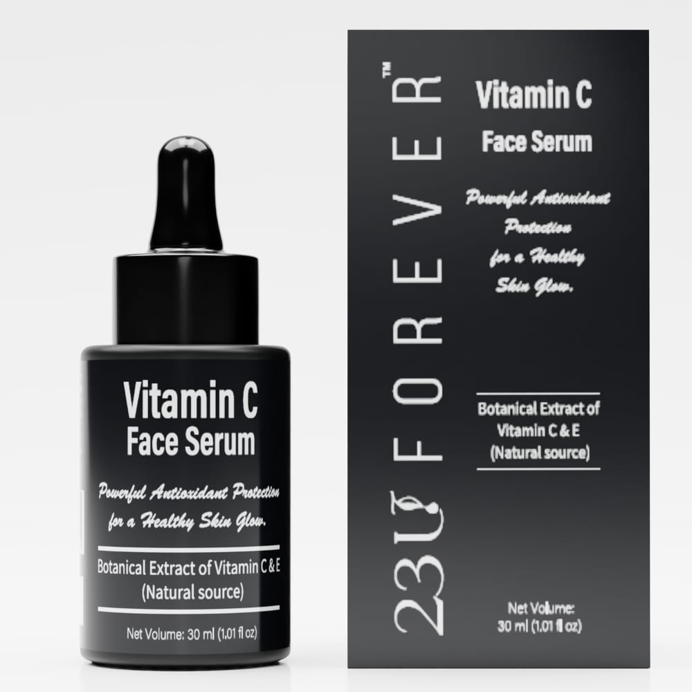 23U FOREVER Vitamin C Face Serum | With Vitamins C & E of Natural Origin | Antioxidant Brightening Serum for Timeless Glow | With Seabuckthorn & Centella Asiatica | Supports Skin Renewal | Lightweight, Non-Greasy | For Sensitive & All Skin Types | 30 ml