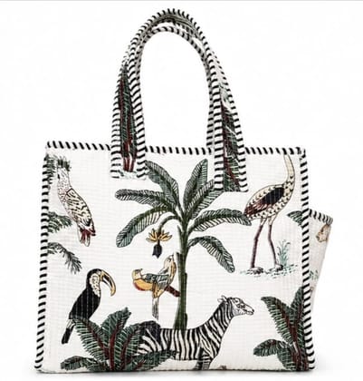 Assorted Premium Quilted Cotton Printed Tiffin Bag