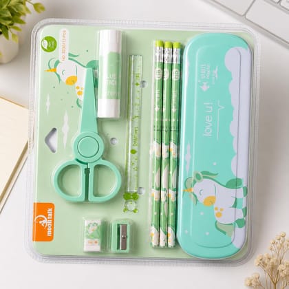 12 Pcs Unicorn Stationery Kit for Kids, Pencil Box Set with Pencils, Eraser, Sharpener, Scale, Glue Stick & Scissors, School Supplies, Birthday Gift, Return Gift for Girls & Boys