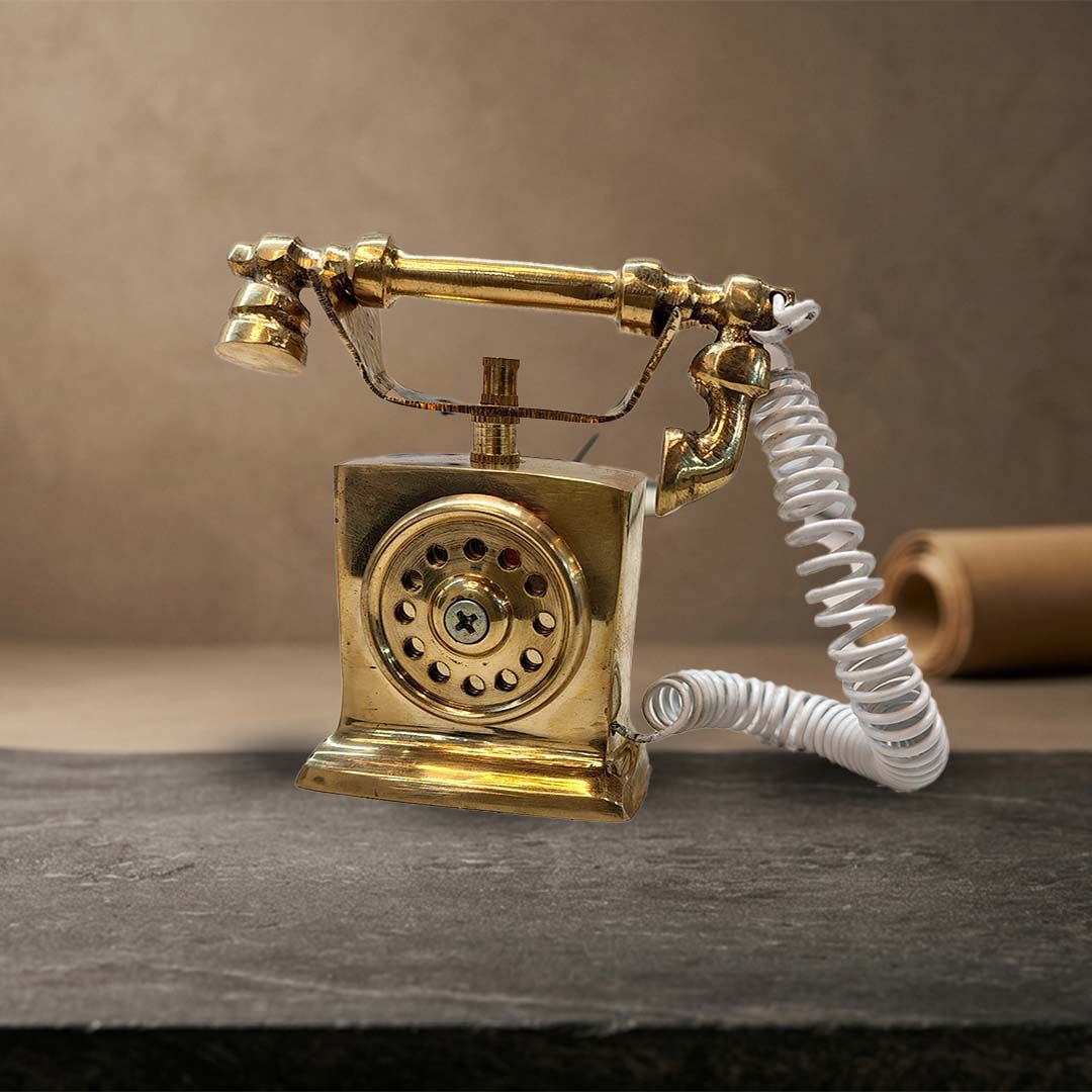 Moradabad Metal Craft Brass Telephone