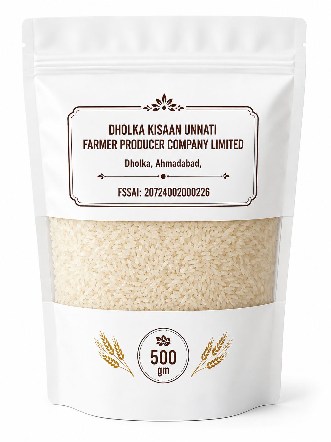 Dholka Kisaan Unnati Farmer Producer Co Ltd Rice - 500gm