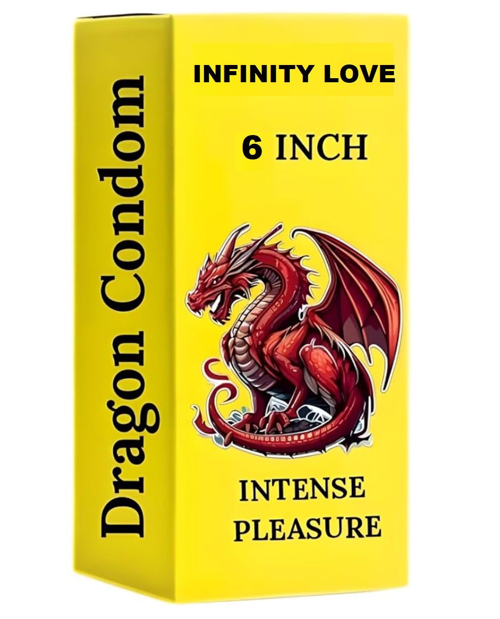 INFINITY LOVE Dragon Condome For Men 6-inch Durable Size Skin-Friendly Silicone Comfortable Fit – Single Piece | Ultra Soft | Long Lasted