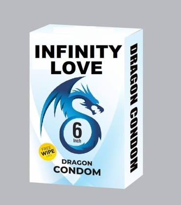 infinity love 6 inch Condom For Menfor regular use | Ultra Soft | Long Lasted | Extra Pleasure | Extra size