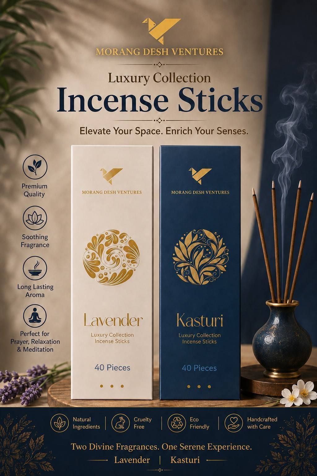 Luxury Incense stick set of 4 flavour  (Agarbatti) 
