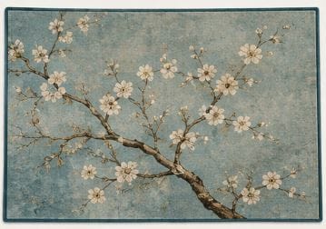 Almond Blossom Floral Art Doormat