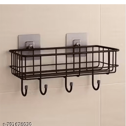 Metal Shower Organizer Rack Black - Pack of 2