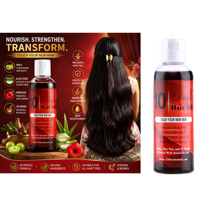 Therapeutic Herbal Hair Oil for hair growth and hair fall control oil with Amla, Aloe Vera & Bhringraja Traditional Ayurvedic Hair-Oil with 77 Herbs 100ml Pack of 1