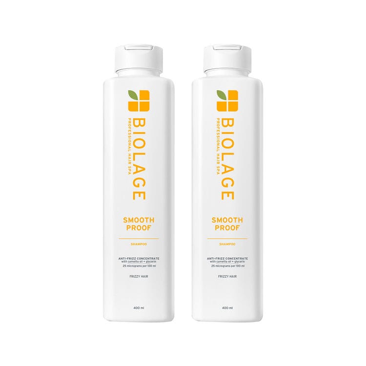 Biolage Smoothproof Anti-Frizz Shampoo pack of 2 for 72HR Frizz Control (400ml each) Pack of 2