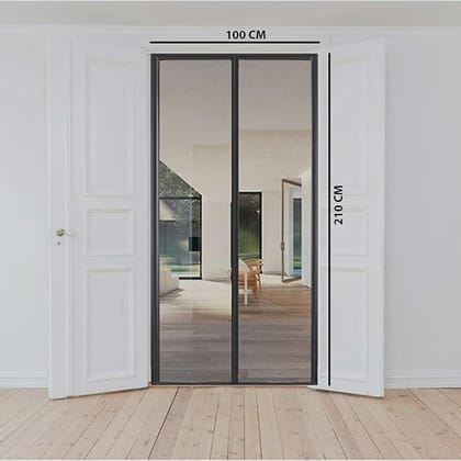 Mosquito Net for Door 100x210 cm | Magnetic Fly Mesh Curtain | Fiberglass Polyester Insect Screen | Auto Closing Hands-Free Mosquito Net with Self Adhesive Hook Tape – Black Mosquito Net for Door 100x210 cm | Magnetic Fly Mesh Curtain | Fiberglass Polyester Insect Screen | Auto Closing Hands-Free Mosquito Net with Self Adhesive Hook Tape – Black