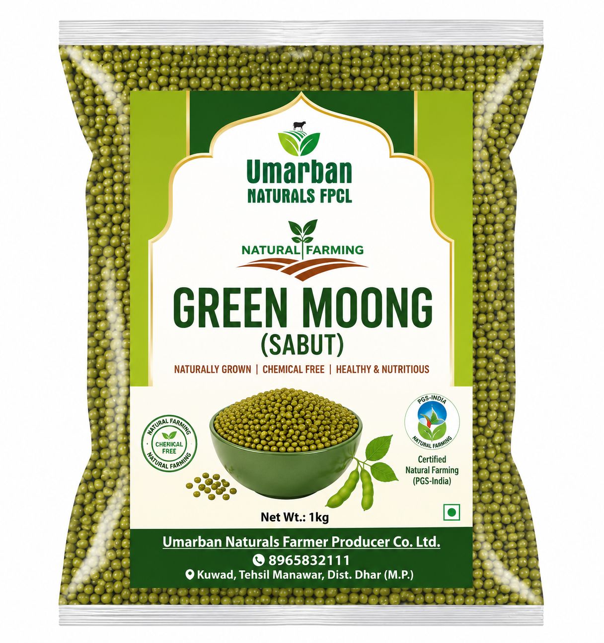 Umarban Naturals Green Moong (Sabut)