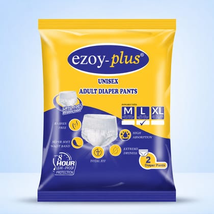 EzoyPlus Unisex Adult Diaper Pants L Size | High Absorption | Comfortable Pant Style Adult Diapers