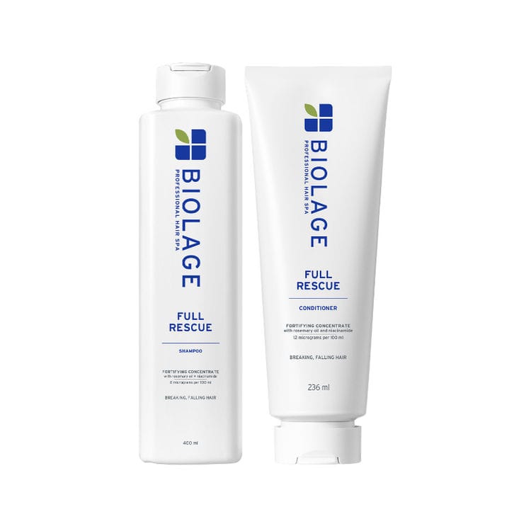 Biolage Full Rescue Anti-Hairfall Shampoo Conditioner Combo - 74% Less Hairfall (400ml + 236ml) Pack of 2