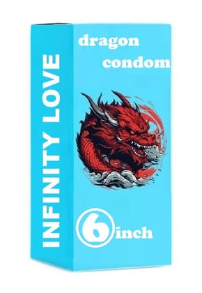 Infinity love Dragon Condom For Men 6 nch Durable Size Skin Friendly Silicone Comfortable Fit Single Piece | Ultra Soft | Long Lasted | Extra size