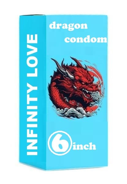 Infinity love Dragon Condom For Men 6 nch Durable Size Skin Friendly Silicone Comfortable Fit Single Piece | Ultra Soft | Long Lasted | Extra size
