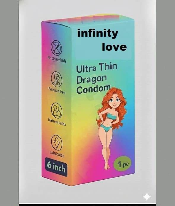 INFINITY LOVE Silicone Dragon 6 Inch Condom For Men |  big size  1 Pcs