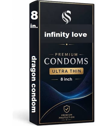 infinity love Dragon Condom 6 Inch Silicone malti Color Extra Pleasure Textured Unflavoured, for Men