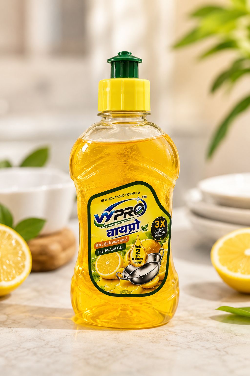 VYPRO Advanced Dishwash Gel with Neem, Aloe Vera & Lime