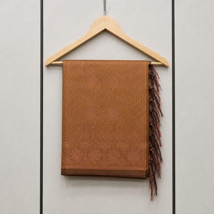 Banarasi Brocade Brown Stole ( Size:&nbsp;254cm X 90cm (Approx)