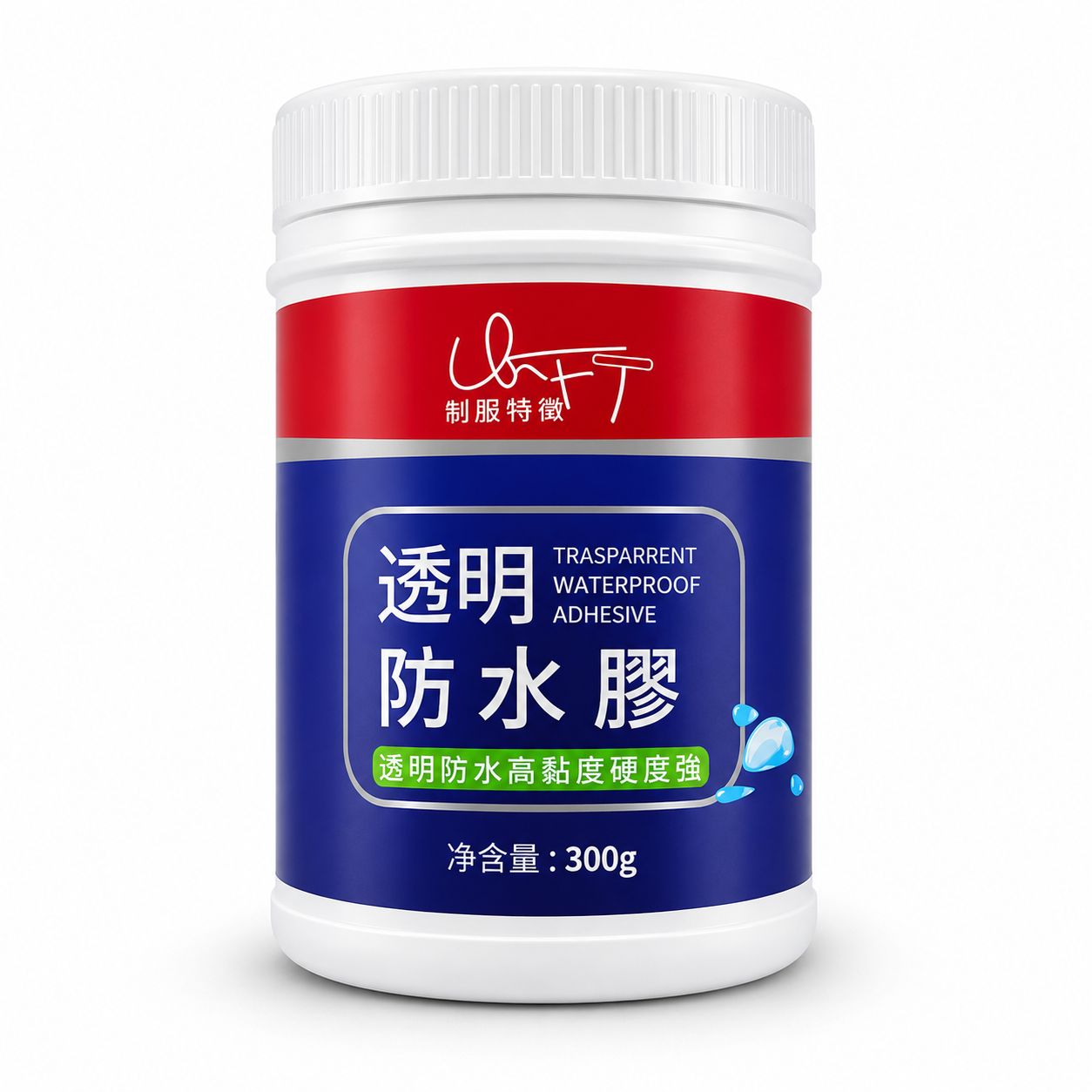 Transparent Waterproof Sealant Glue with Brush, 300g
