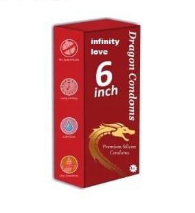INFINITY LOVE 6 Inch Silicone Dragon Condom for Men