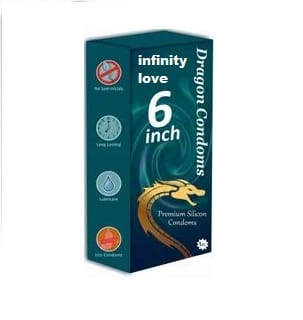 INFINITY LOVE 6 Inch Reusable Dragon Silicon Condom