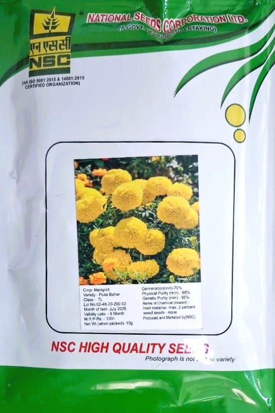 NSC Marigold Pusa Bahar TL,  Flower Seed (10 Gm Seed)