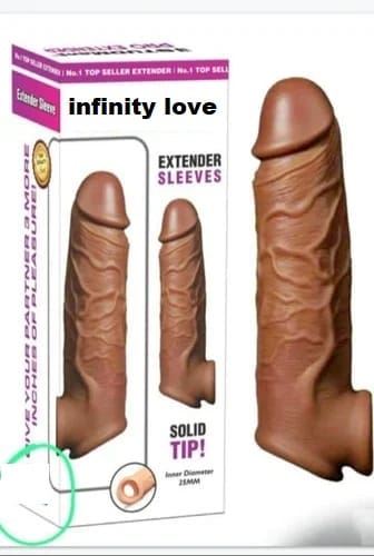INFINITY LOVE King Size 6 Inch DOUBLE HOLE Penis Extender Dragons Reusable Washable Silicone Condom