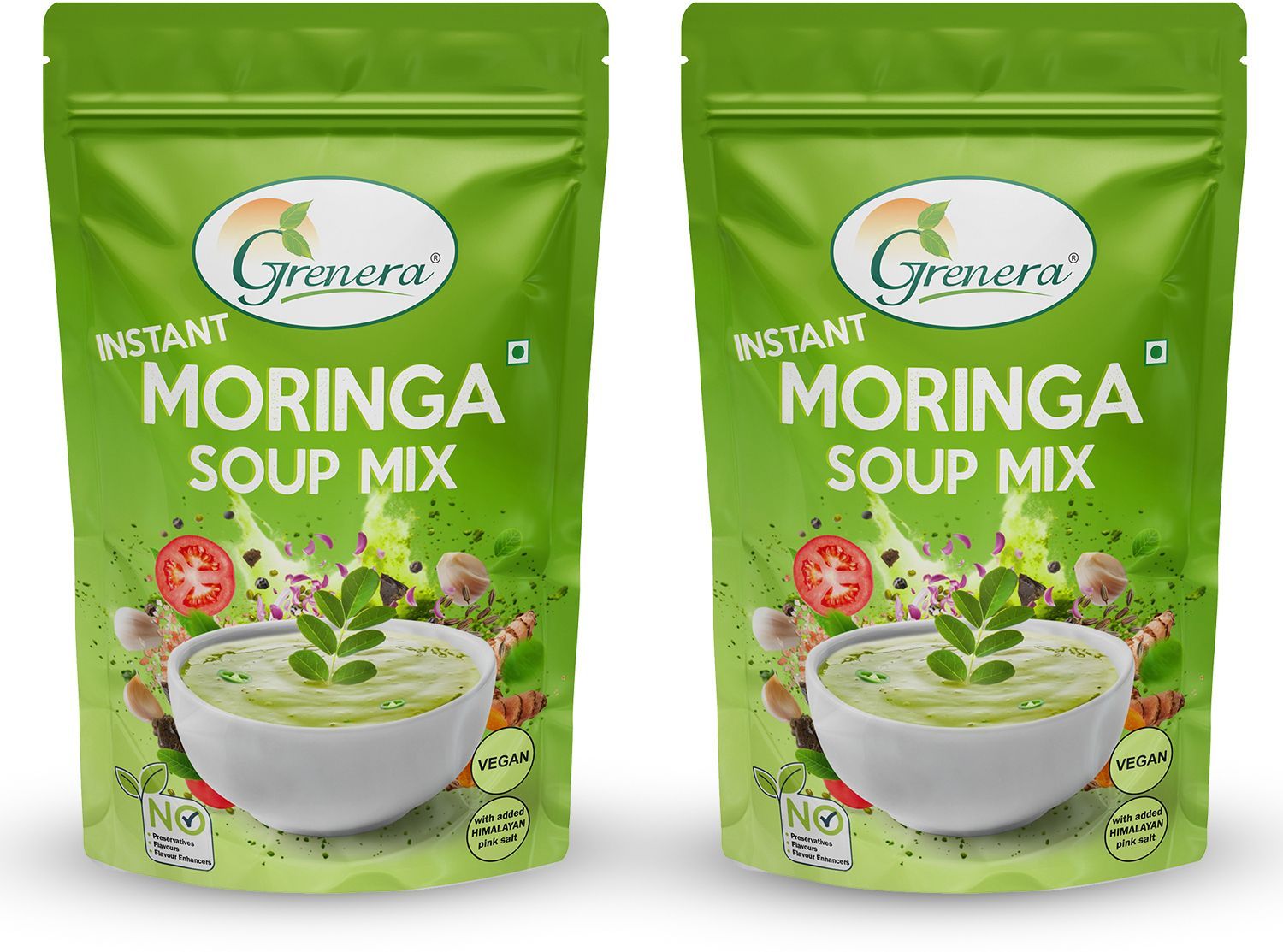 Grenera Moringa Soup Mix | Instant Herbal Soup Powder with Natural Moringa Leaves