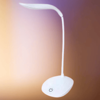 Study Lamp for Students | LED Desk Lamp with Flexible Gooseneck for Reading, Office | Touch Dimmer | Eye-Protection Study Light | Rechargeable Stable Desk Lamp with USB Type C Cable