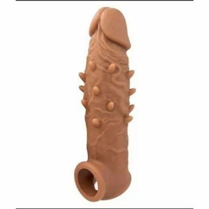 INFINITY LOVE 6 Inch Instant Size Increase Dragon Spiky Extender Condom Indian Skin Color Best Silicon Material Double Hole For Men