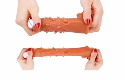 INFINITY LOVE 6 Inch Instant Size Increase Dragon Spikey Extender Condom Indian skin Color Best Silicon Material