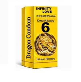 INFINITY LOVE  Dragon Silicone Condom for Men 6 Inch Size Soft & Comfortable Fit Single