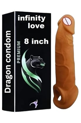 INFINITY LOVE 8 inch Dragon Condom Extra Smooth and Comfortable Latex Condom for Men Texture for Comfortable
