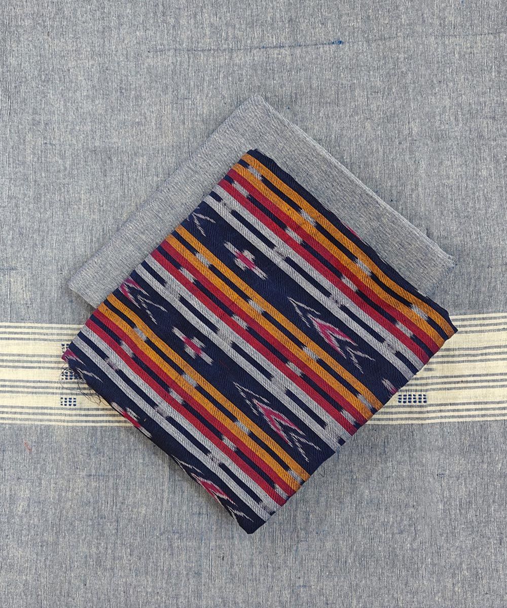 Blue Sambalpuri Handwoven Ikat Suit Set SFCSUT2491
