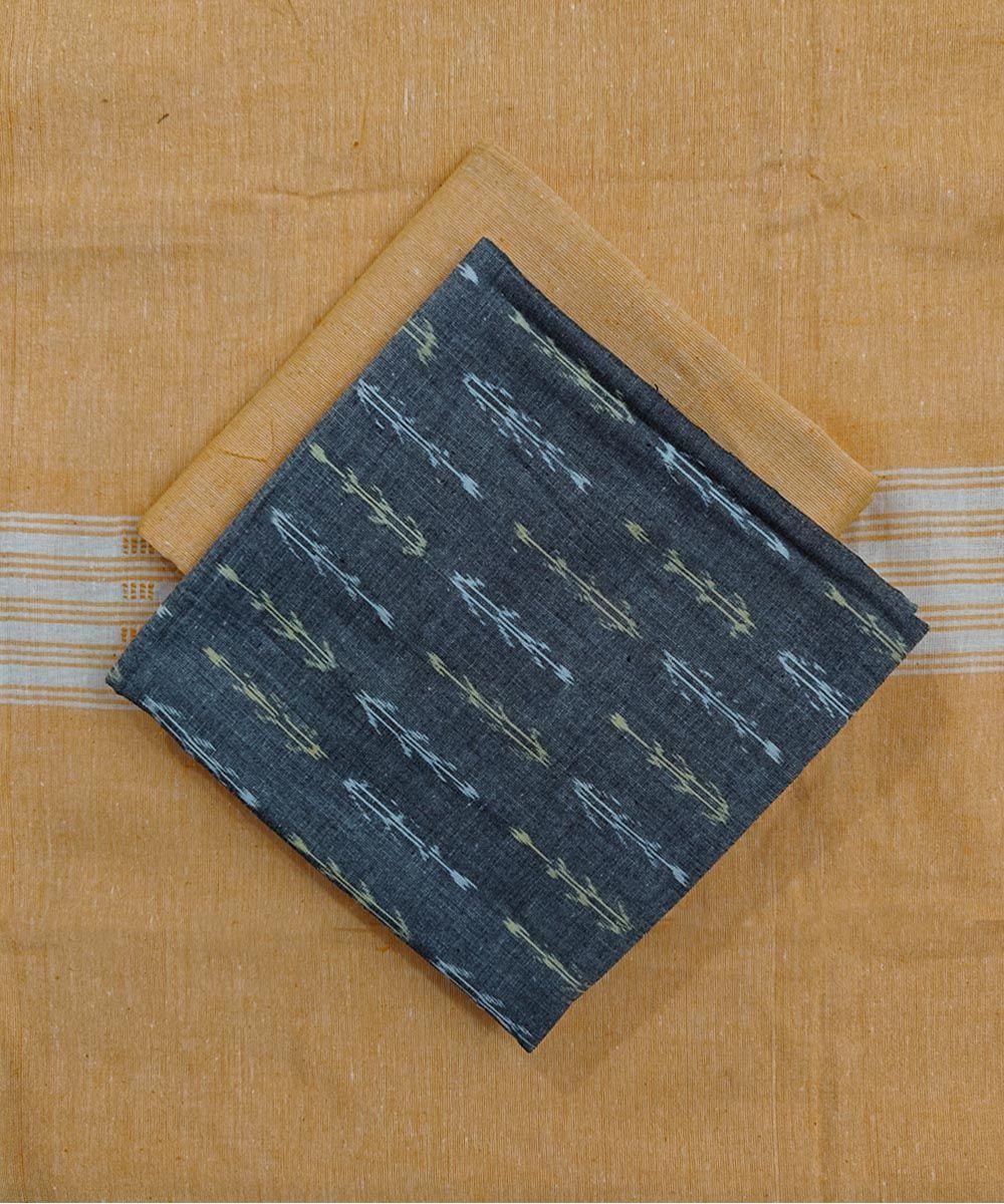 Gray Sambalpuri Handwoven Ikat Suit Set SFCSUT2493