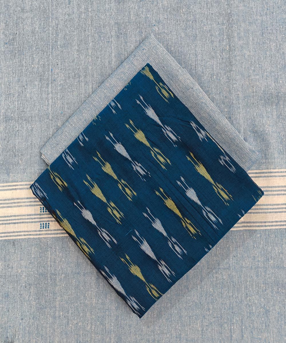 Blue Sambalpuri Handwoven Ikat Suit Set SFCSUT2494