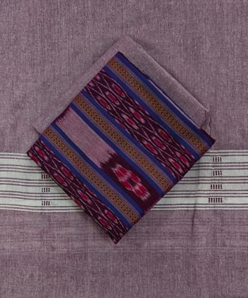Purple Sambalpuri Handwoven Ikat Suit Set SFCSUT2503)