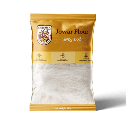 Sreshta Farms Jowar Flour | Sorghum Flour | Natural Millet Flour | Traditional Indian Flour Sreshta Farms Jowar Flour | Sorghum Flour | Natural Millet Flour | Traditional Indian Flour
