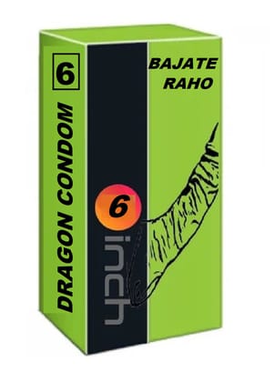 BAJATE RAHO Silicone Dragon Condom 6 Inch Brown Reusable