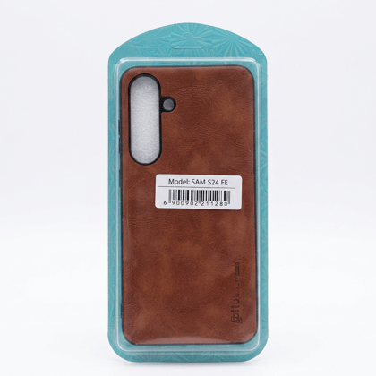 Pilu Brown Leather Protective Case for Samsung Galaxy S24 FE Pilu Brown Leather Protective Case for Samsung Galaxy S24 FE