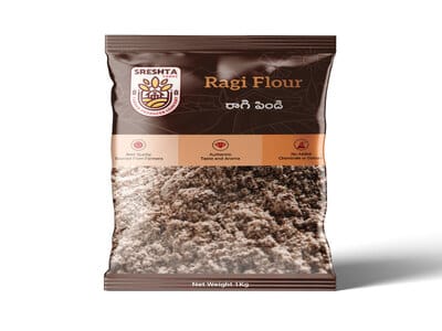 Sreshta Farms Ragi Flour- 1kg Sreshta Farms Ragi Flour- 1kg
