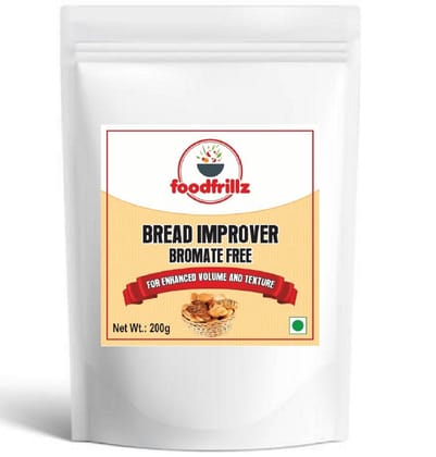 foodfrillz Bread Improver, 200 g for Bread Making, Soft Dough, Bromate Free