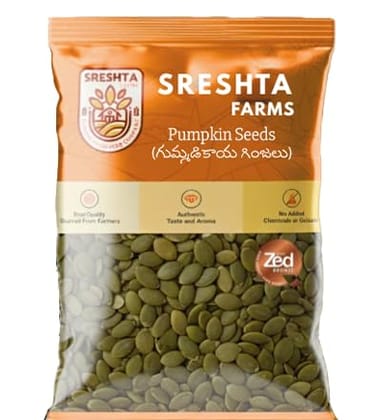 Sreshta Farms Pumpkin Seeds 100g | Premium Raw & Natural Pumpkin Seeds | Healthy Snack Sreshta Farms Pumpkin Seeds 100g | Premium Raw & Natural Pumpkin Seeds | Healthy Snack