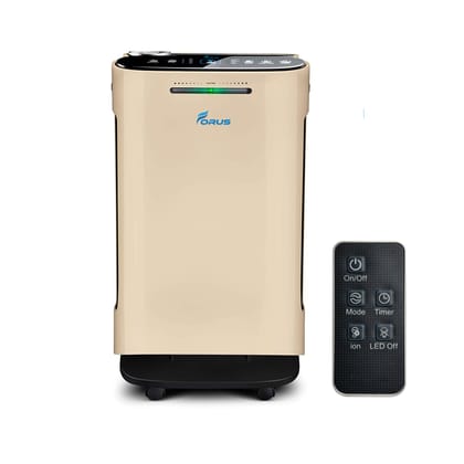 Forus Smart Air Purifier for Home 2 Years Warranty, cover upto 500 Sqft Area, H13 Hepa Filter Life upto 9000 Hrs, Removes 99.99% Virus, Allergens, Dust & PM2.5 Particles, Ideal for Bedrooms, Offices-Gold
