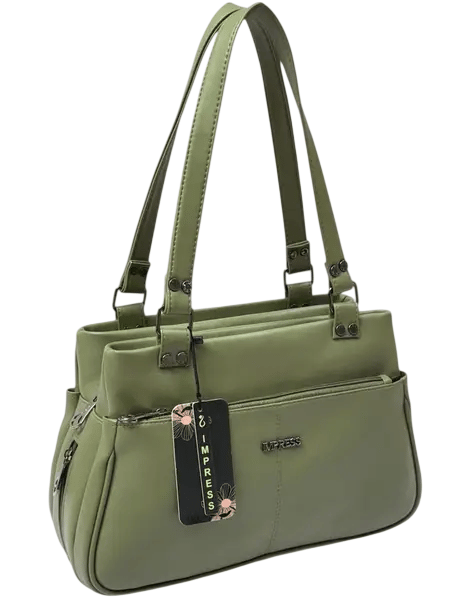 stylish and functional olive-green handbag