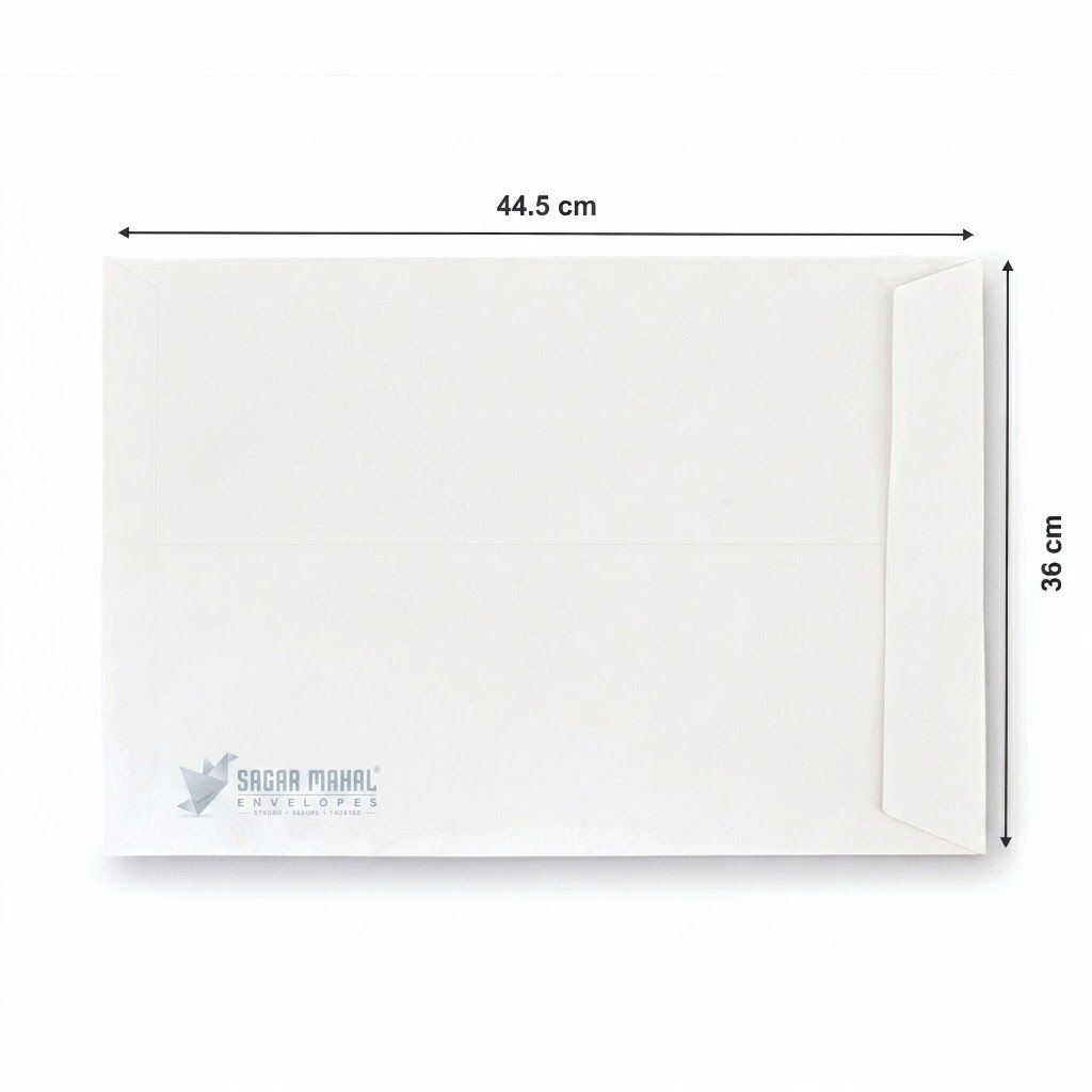 17 x 14 Inch White Laminated Envelope 115 GSM - Super Jumbo White Laminated Envelope, pack of 250pcs