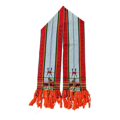 Traditional Handwoven Rongmei Muffler (Stole) Sash with Fringes Traditional Handwoven Rongmei Muffler (Stole) Sash with Fringes
