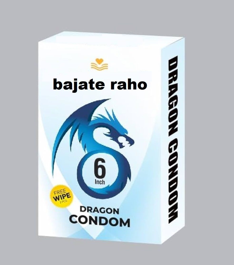 BAJATE RAHO 6 inch Silicon Men Reusable Dragon Condom With Extra Length And Girth Extension